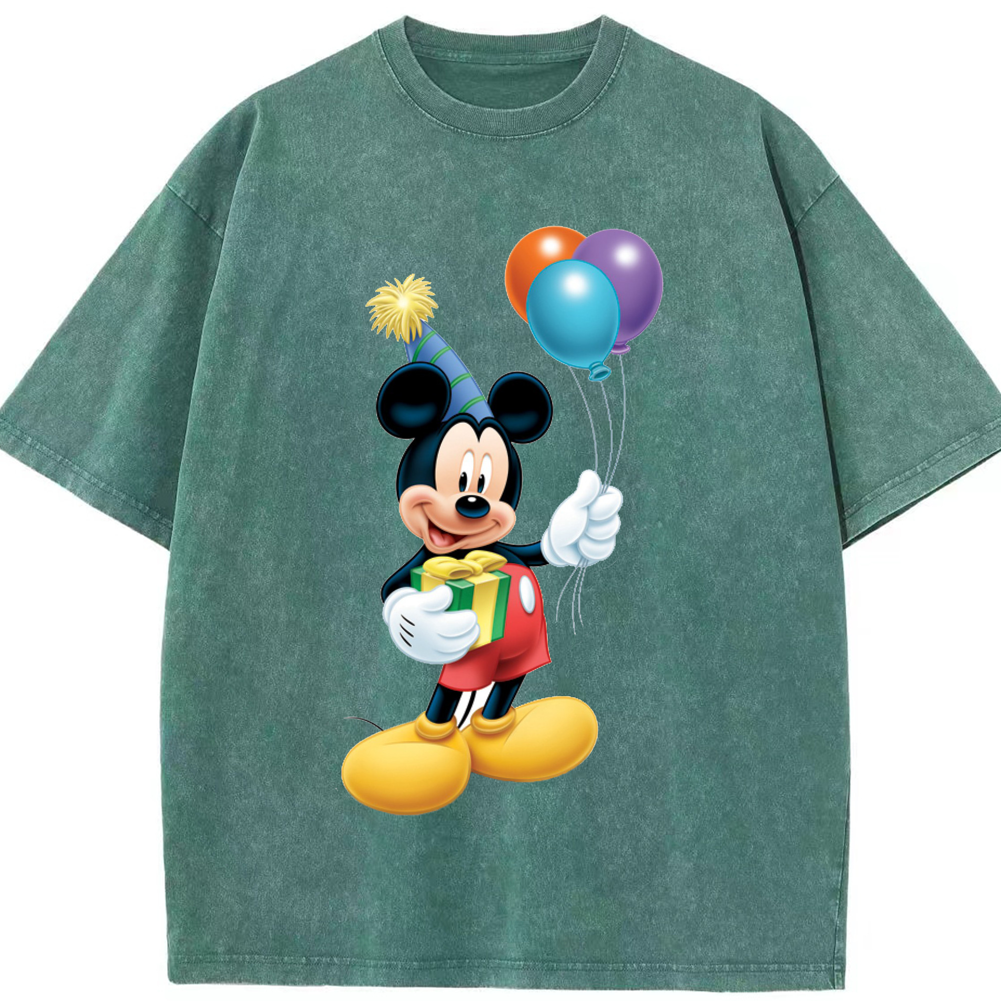 （画像用） ミッキーマウス Mickey Mouse 綿100% ヴィンテージ風 半袖Tシャツ（フロントプリント）